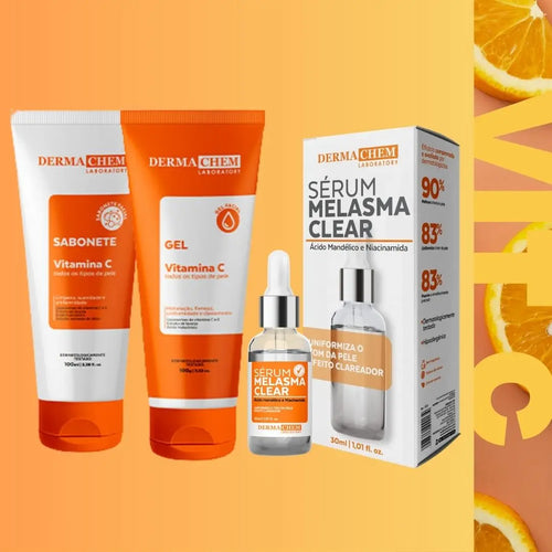 Kit Facial Vitamina C Dermachem 3 Itens