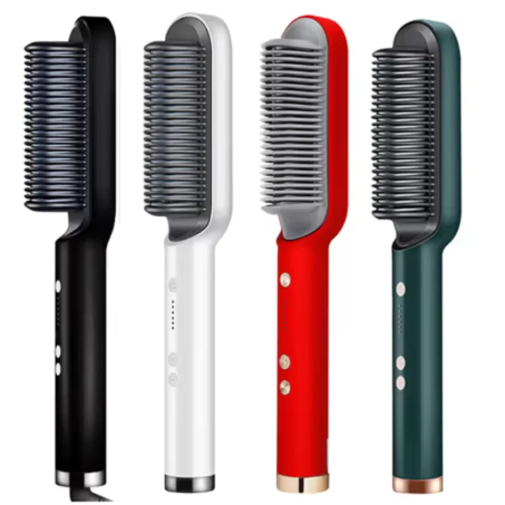 Escova De Cabelo 3 em 1 Elétrica com Pente De Aquecimento Para Alisador bivolt 120 220