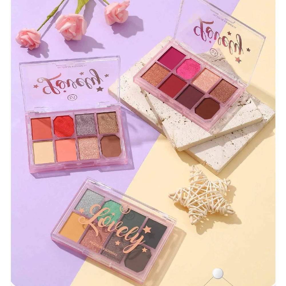 Paleta de Sombras para Olhos com 8 Cores