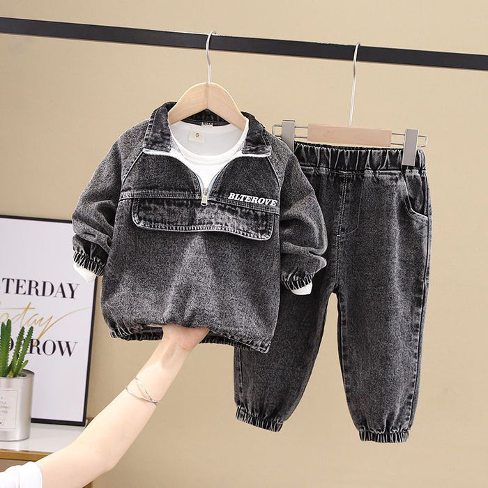 Conjunto Infantil Masculino Jeans de Duas Peças