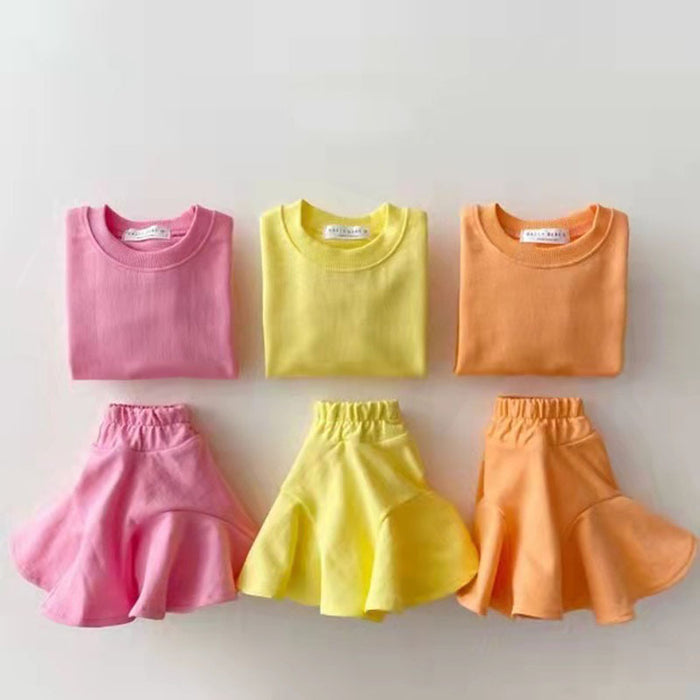 Conjunto Infantil de Blusa e Saia