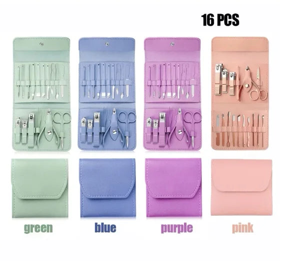 Kit Profissional de Manicure com 16 Peças
