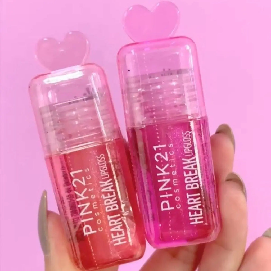 Gloss Glitter Heart Break Pink 21