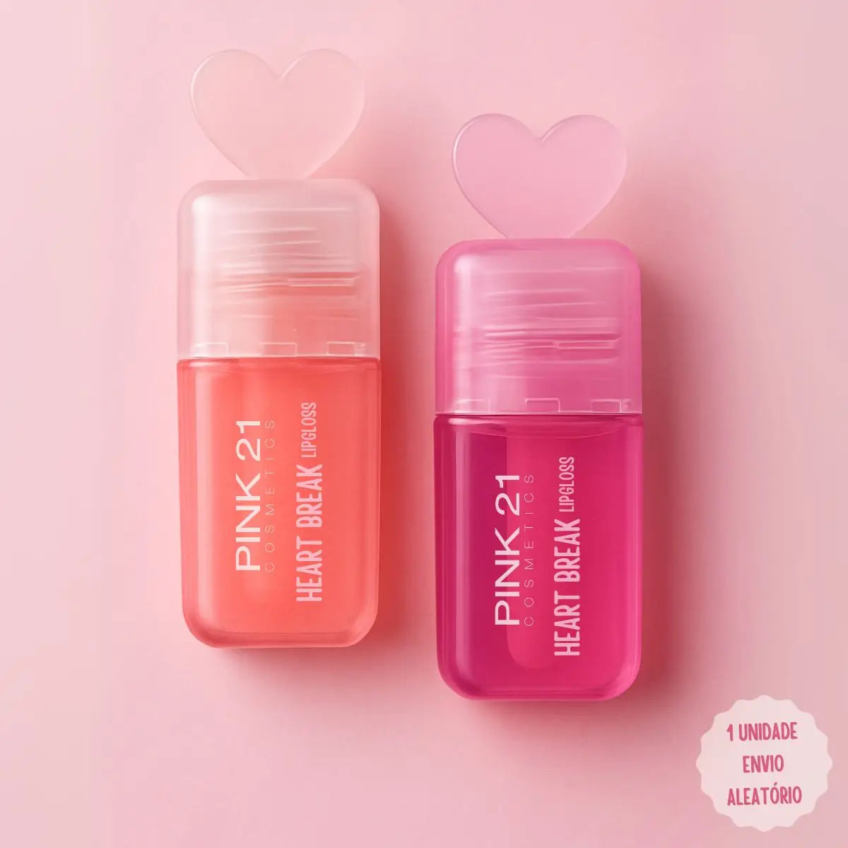 Gloss Glitter Heart Break Pink 21