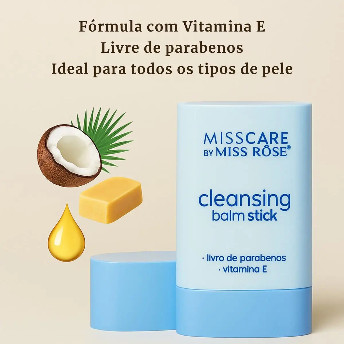 Bastão Demaquilante 3 em 1 Miss Rôse