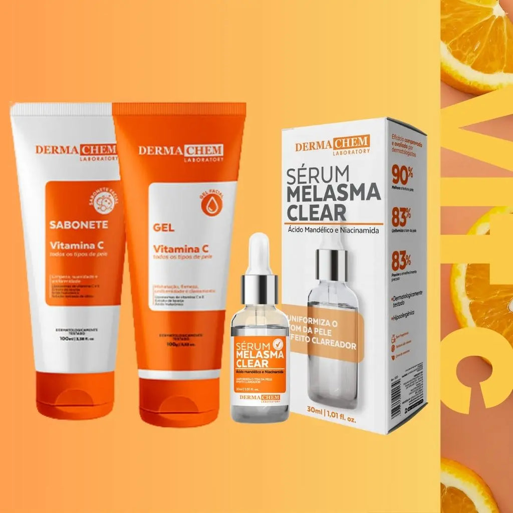 Kit Facial Vitamina C Dermachem 3 Itens