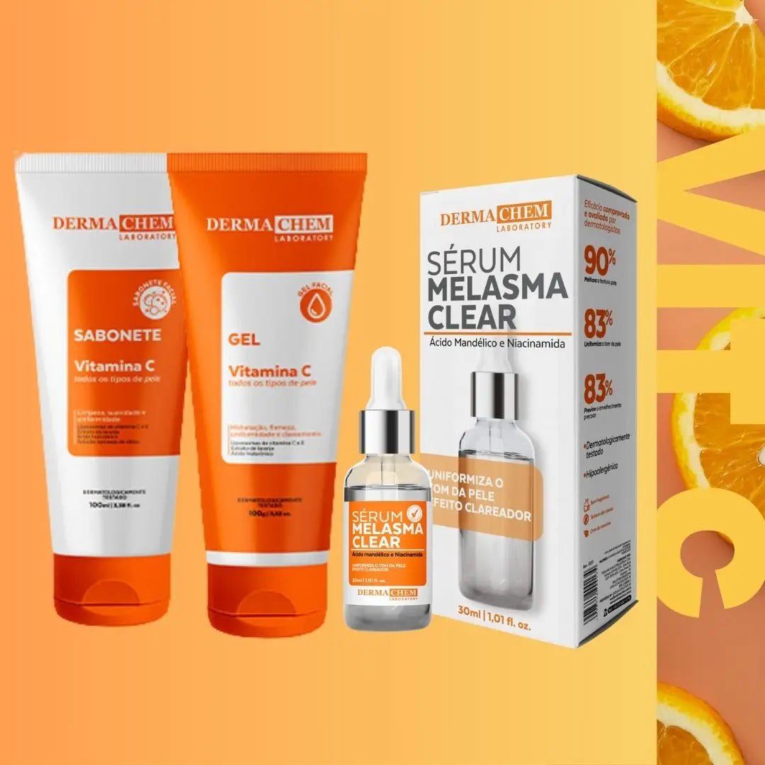 Kit Facial Vitamina C Dermachem 3 Itens