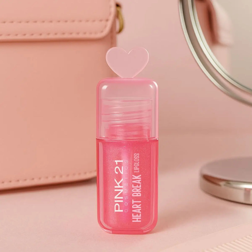 Gloss Glitter Heart Break Pink 21