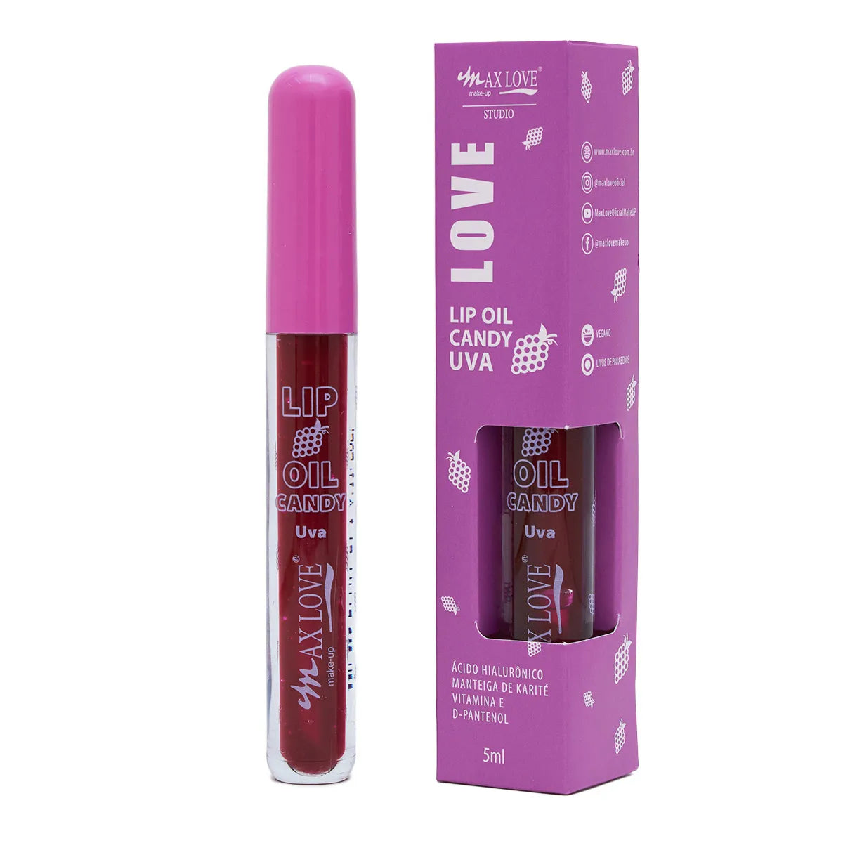 Óleo Labial Candy Fruit Max Love