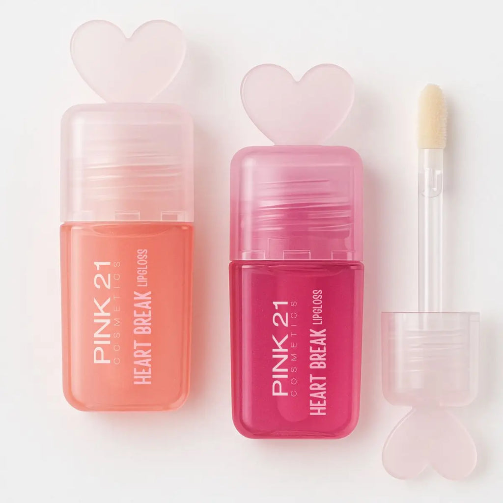 Gloss Glitter Heart Break Pink 21