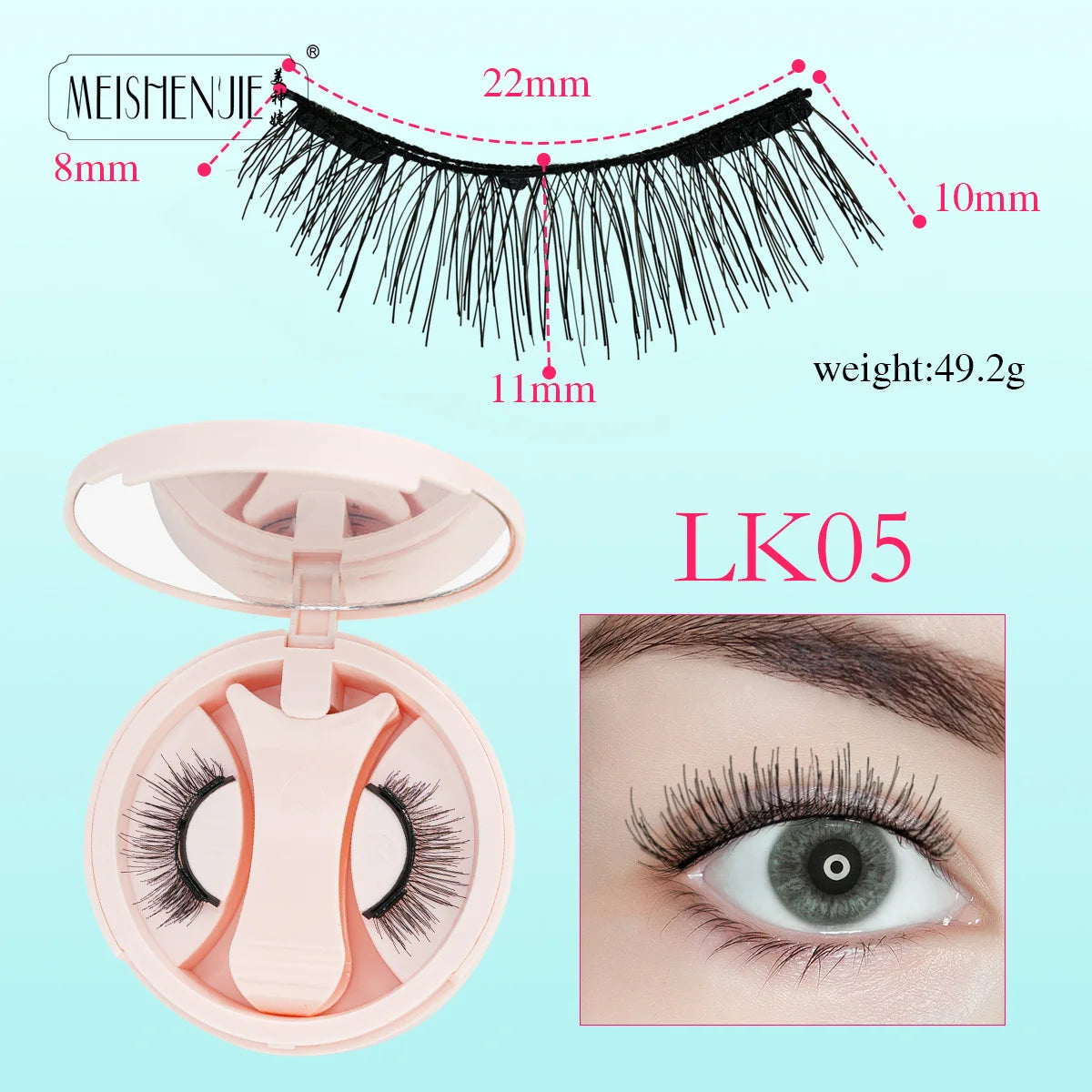 Kit de Cílios Magnéticos Meeshenjie