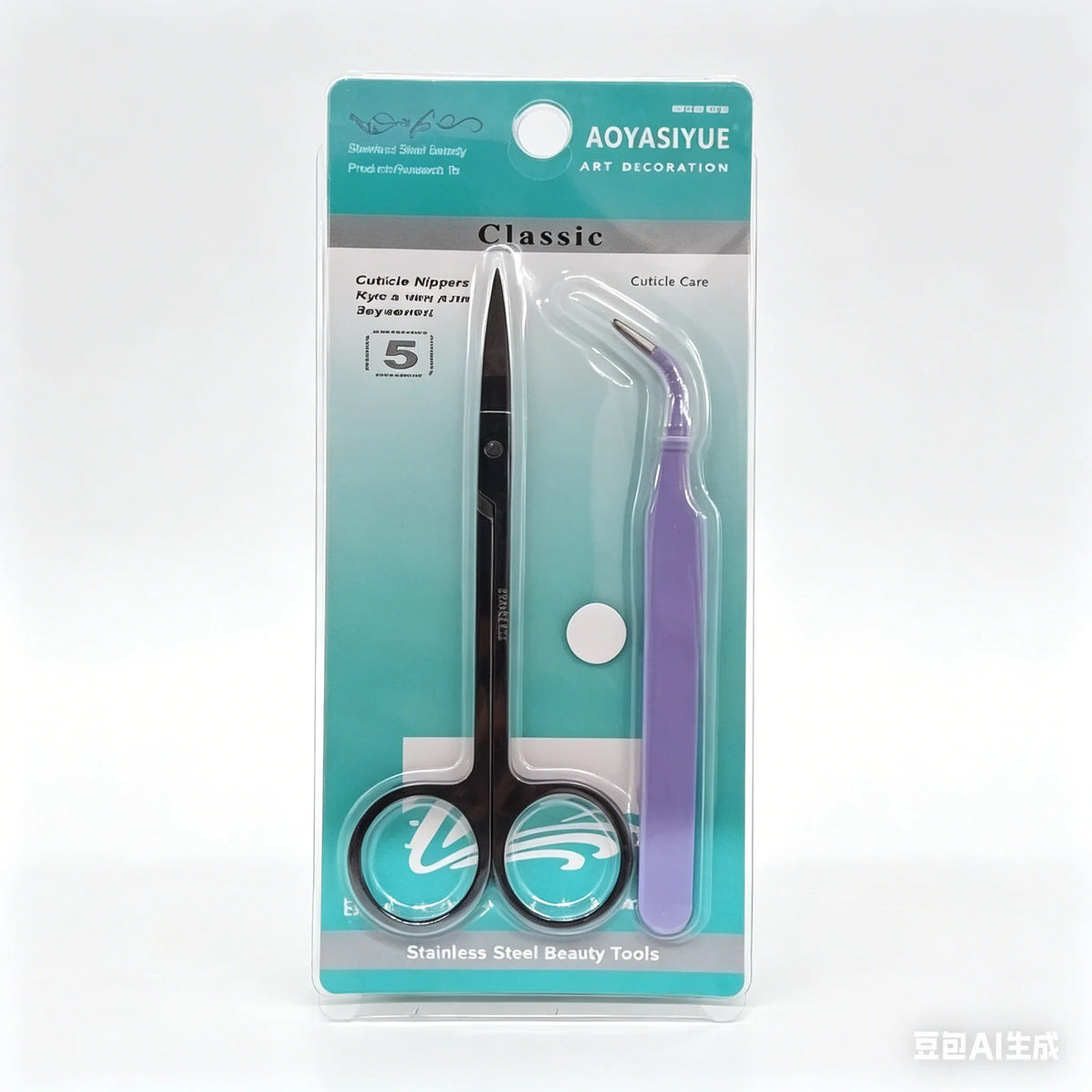 Kit Tesoura e Pente para Sobrancelhas