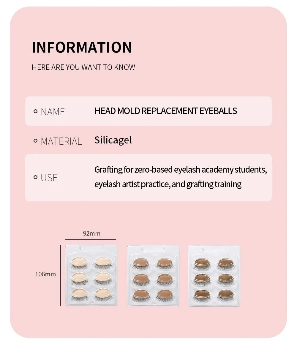 Kit 3 Pálpebras de Silicone para Treino