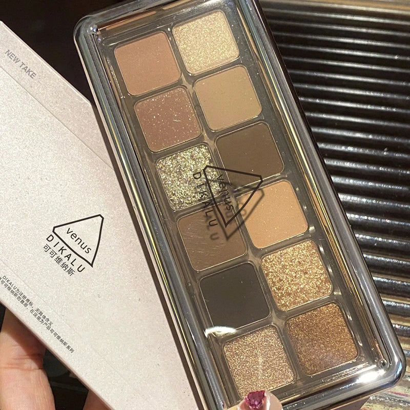 Paleta de 12 Sombras com Glitter