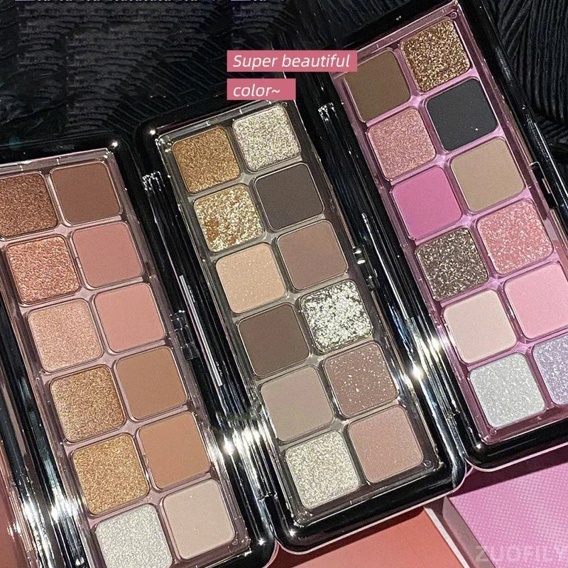 Paleta de 12 Sombras com Glitter