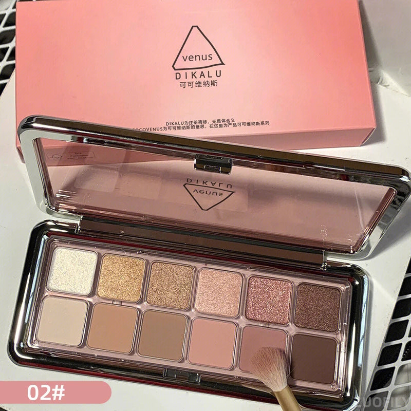 Paleta de 12 Sombras com Glitter