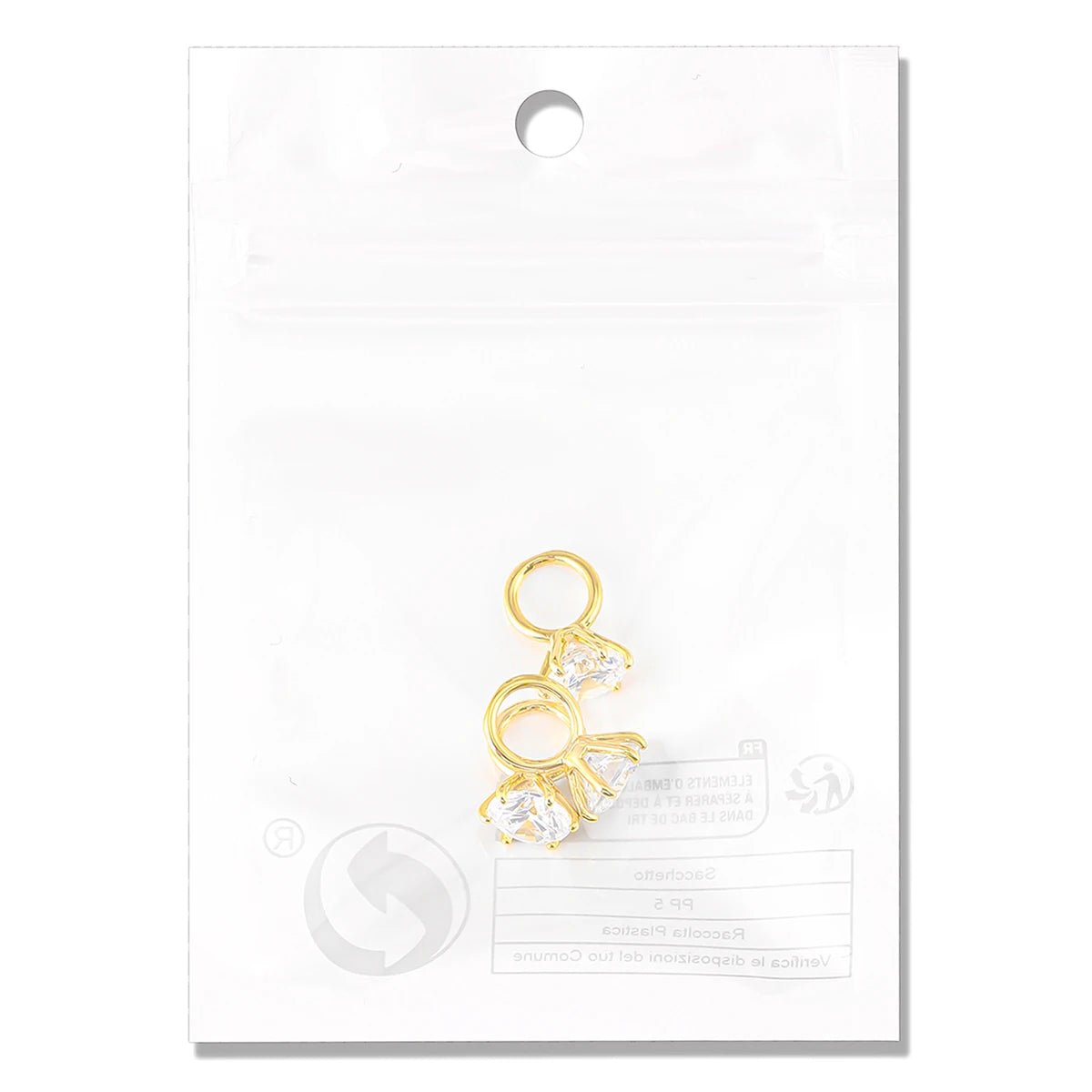 Kit 3 Anéis Decorativos com Zircônia