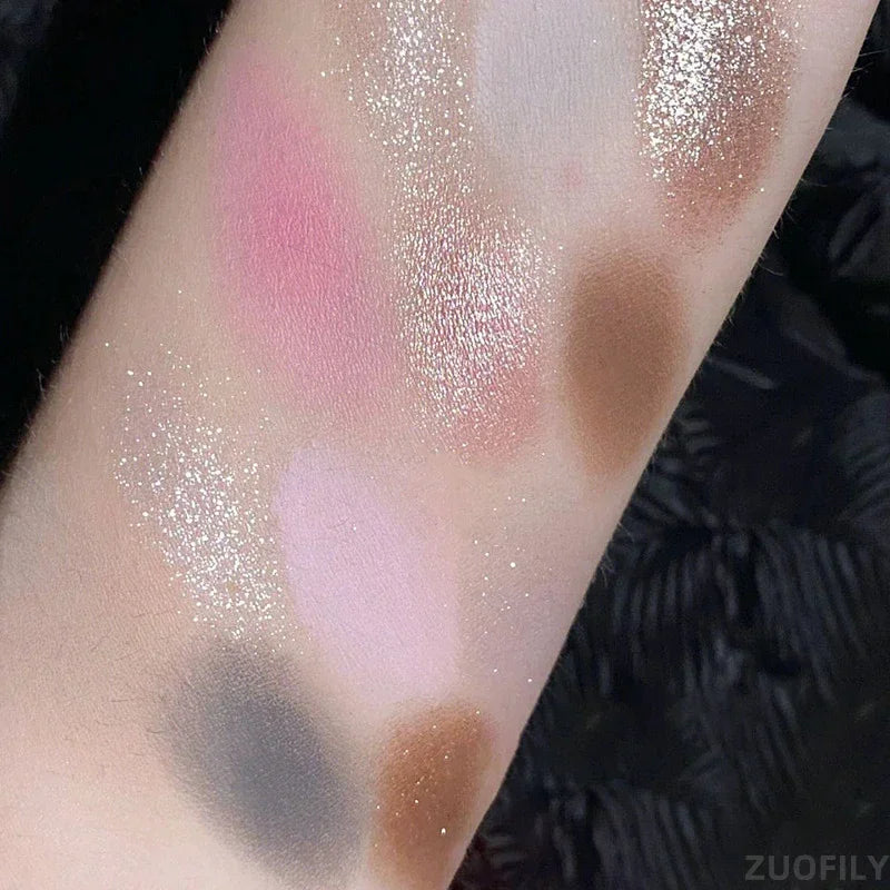 Paleta de 12 Sombras com Glitter