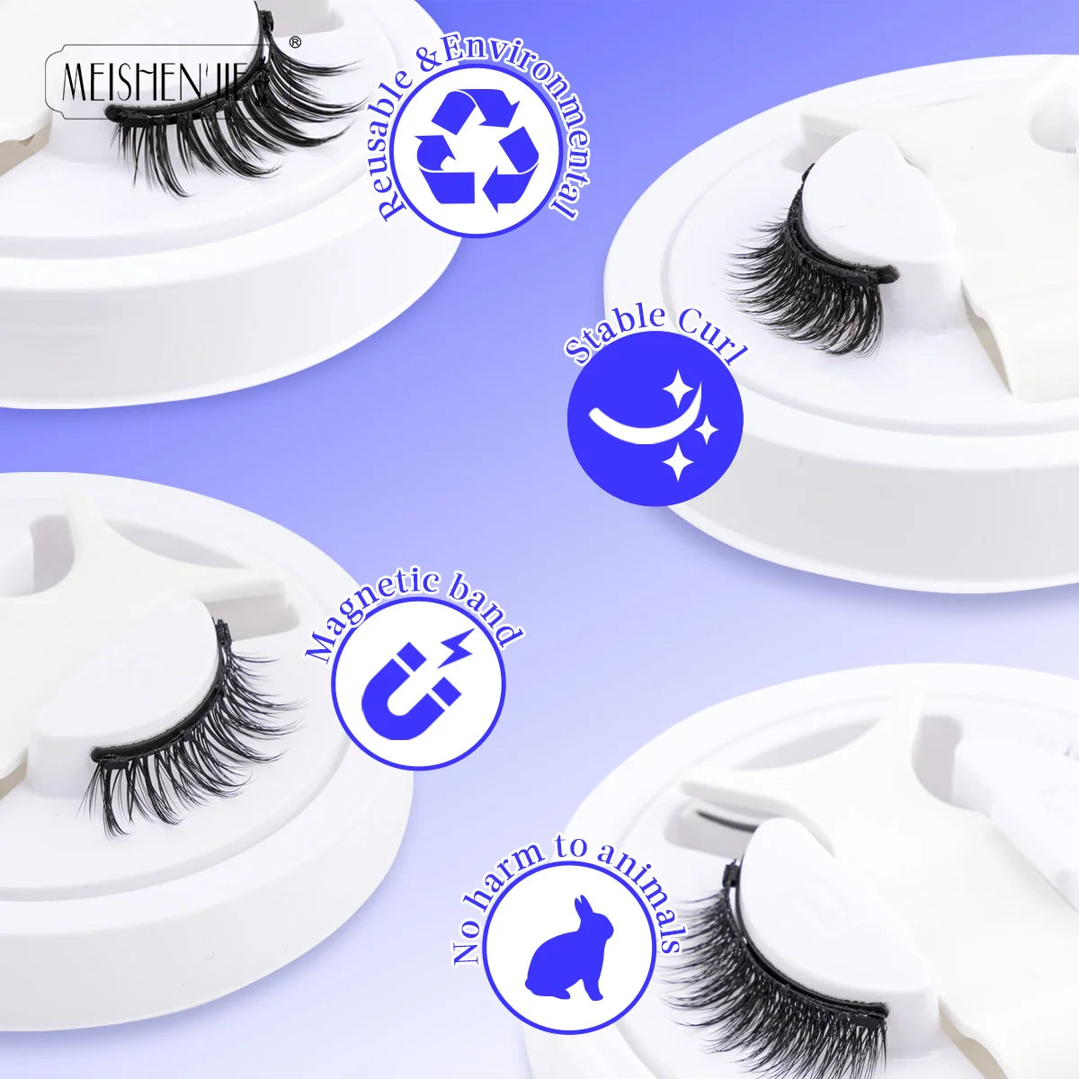 Kit de Cílios Magnéticos Meeshenjie