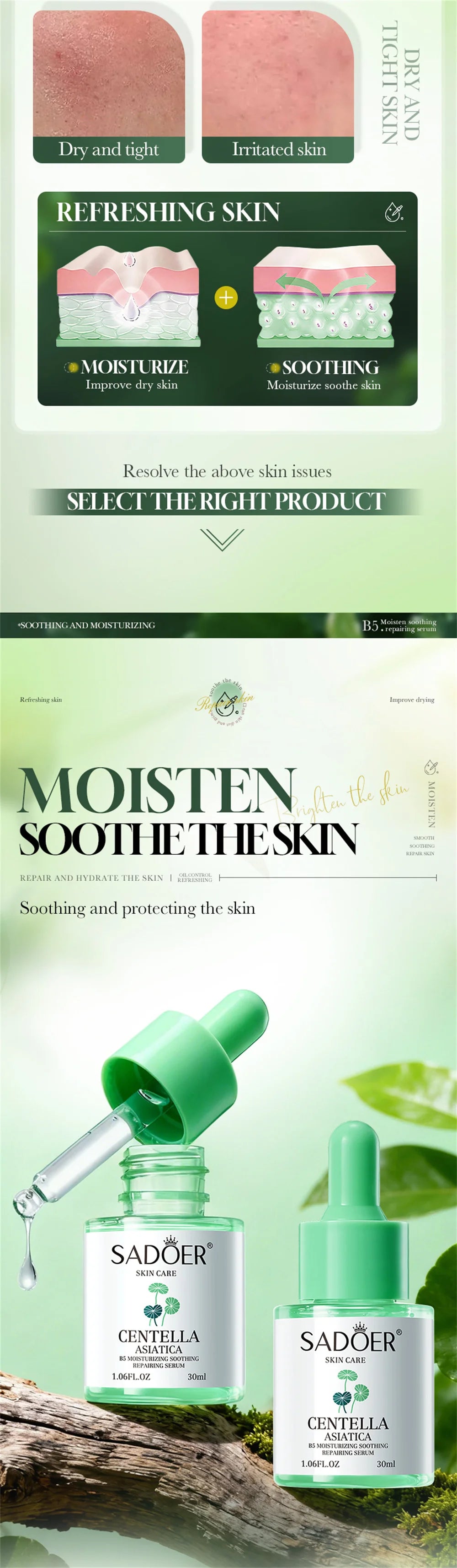 Sérum Facial Calmante e Hidratante