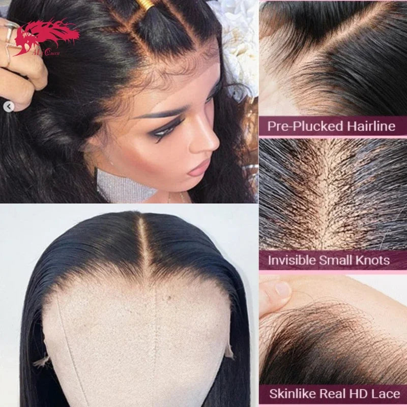 Peruca Lace Ondulada de Cabelo Humano