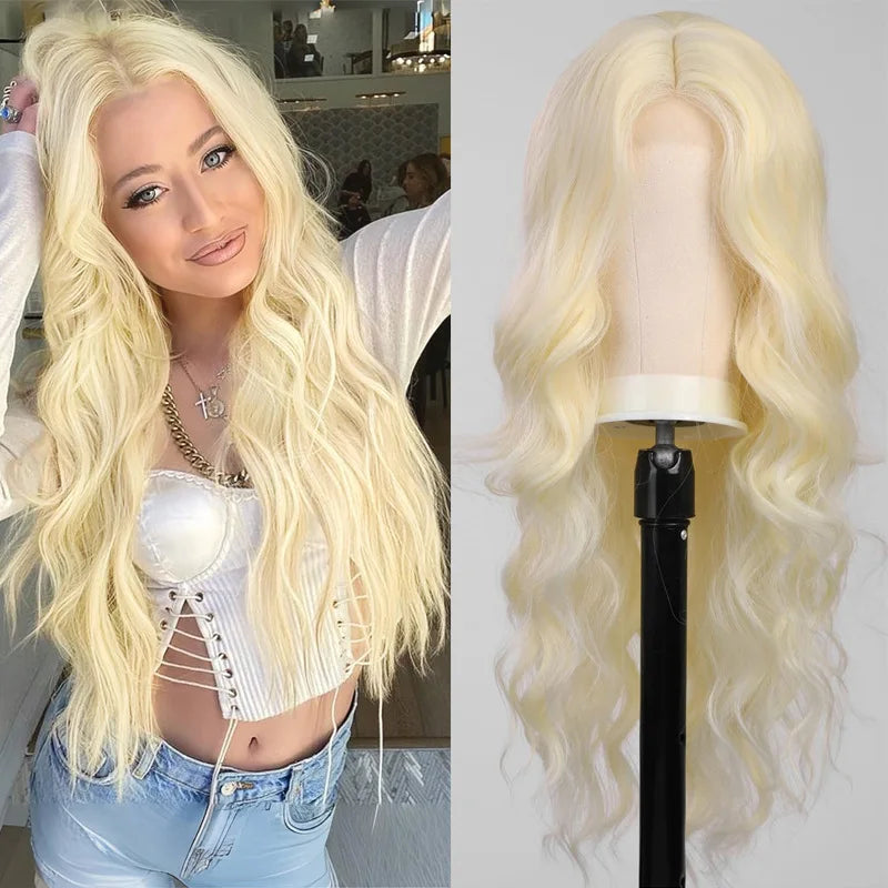 Peruca Longa Ondulada Vermelha