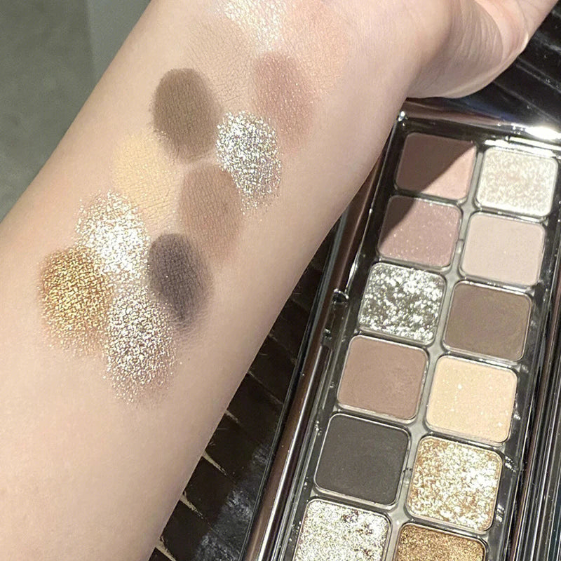 Paleta de 12 Sombras com Glitter
