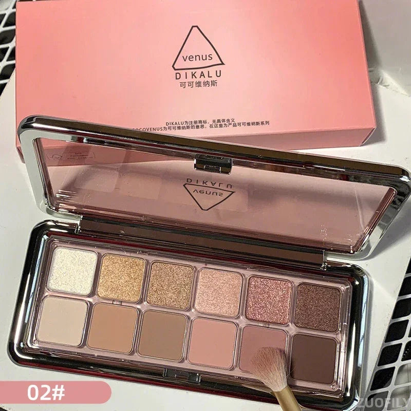Paleta de 12 Sombras com Glitter