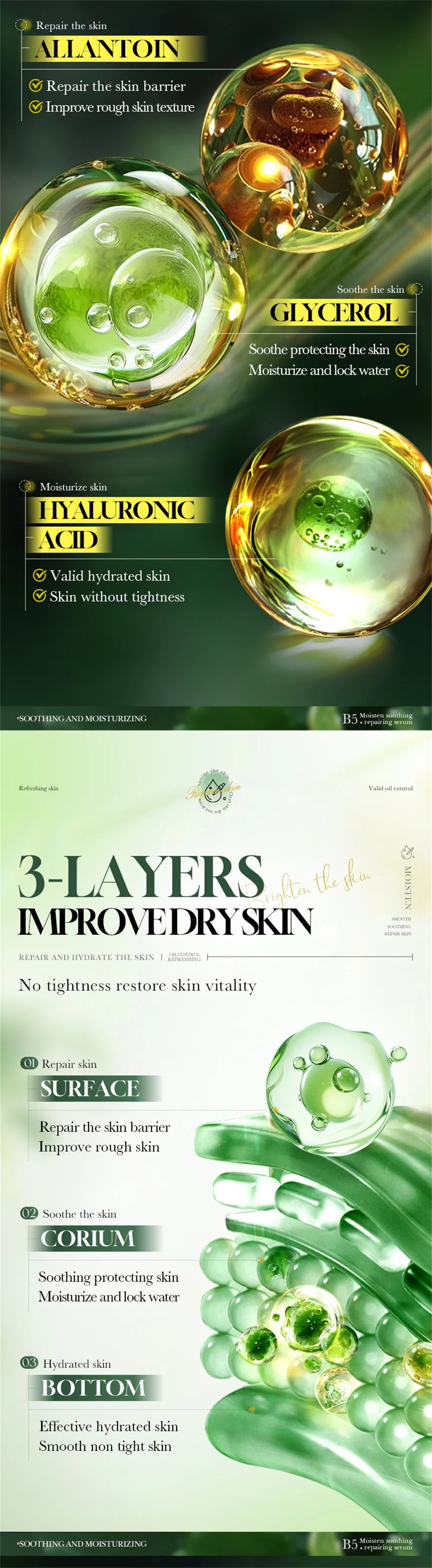 Sérum Facial Calmante e Hidratante
