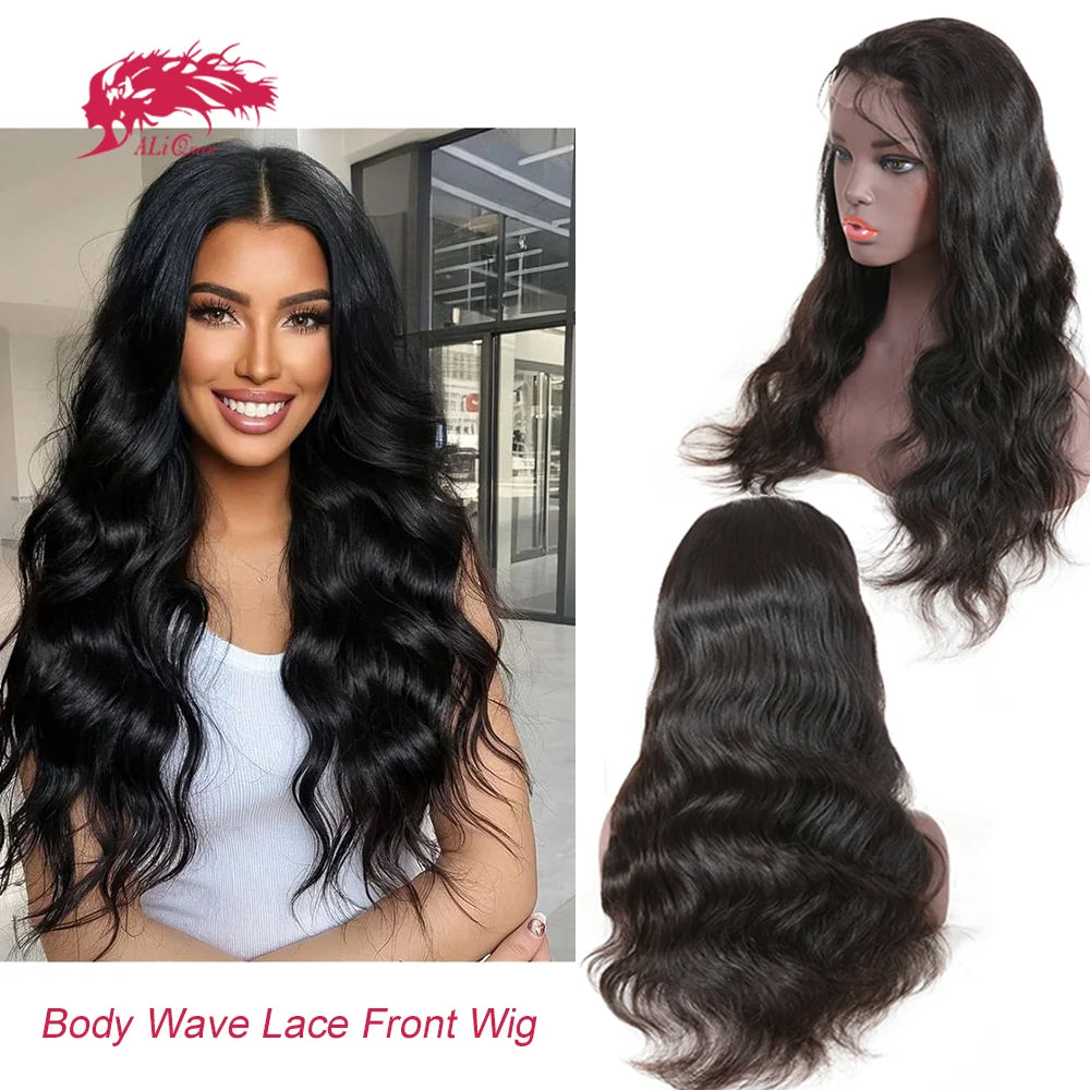 Peruca Lace Ondulada de Cabelo Humano