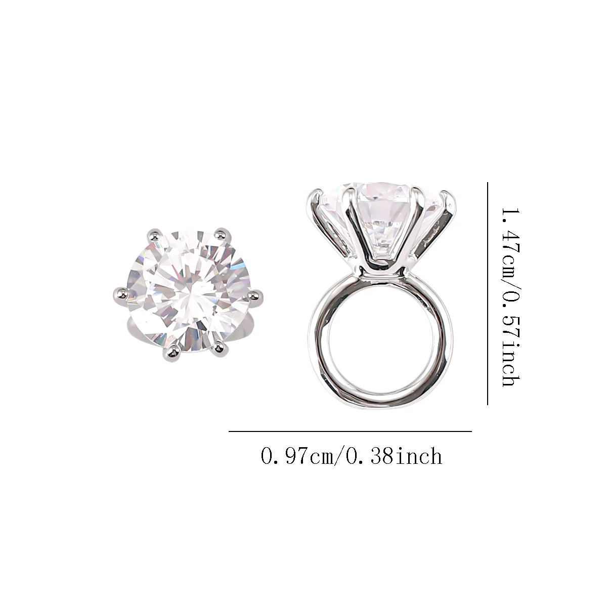 Kit 3 Anéis Decorativos com Zircônia