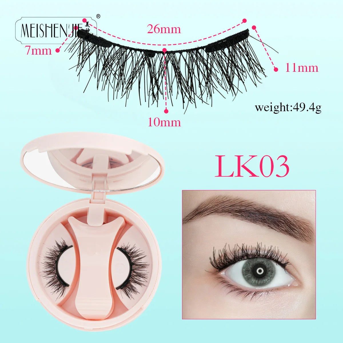 Kit de Cílios Magnéticos Meeshenjie
