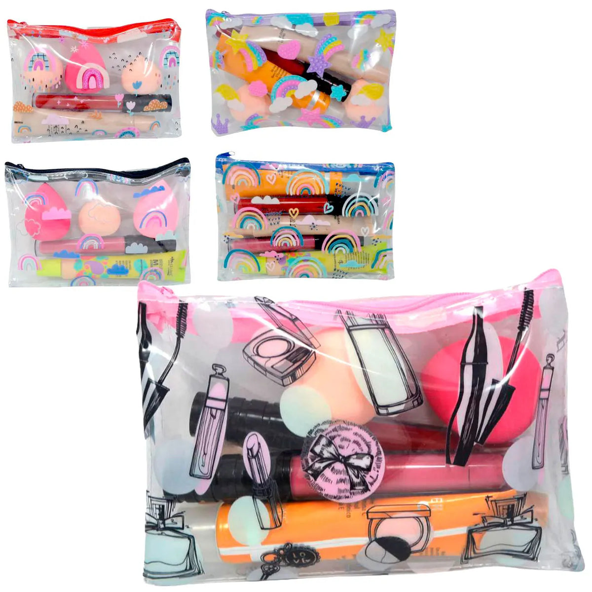 Kit de Maquiagem 7 Itens com Nécessaire