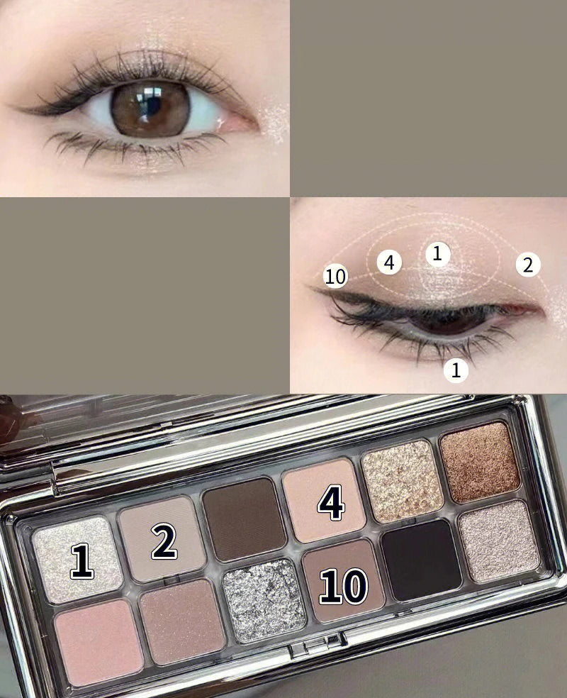 Paleta de 12 Sombras com Glitter