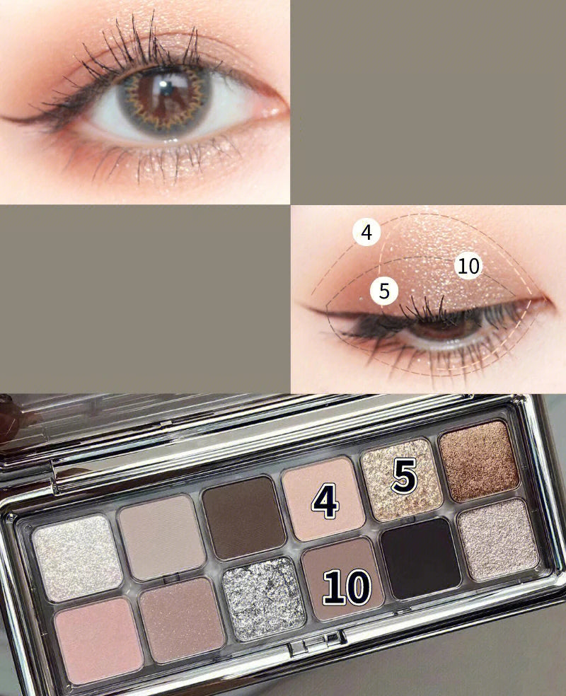 Paleta de 12 Sombras com Glitter