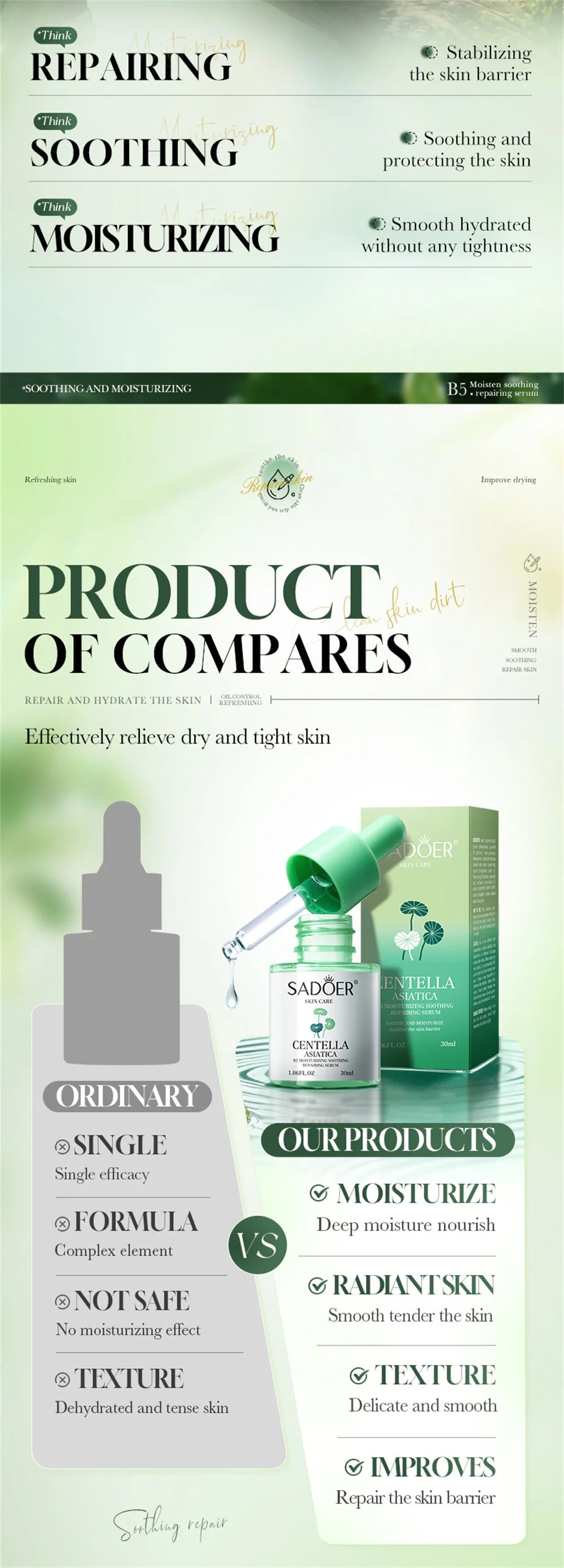 Sérum Facial Calmante e Hidratante